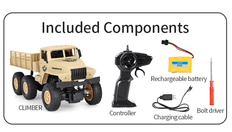 JJRC 1/18 Rc Car Off-Road  2.4G Radio Controlled Car Military Electric Machine 10Km/h Rc Buggy Children's Cars Toys for Boys kid