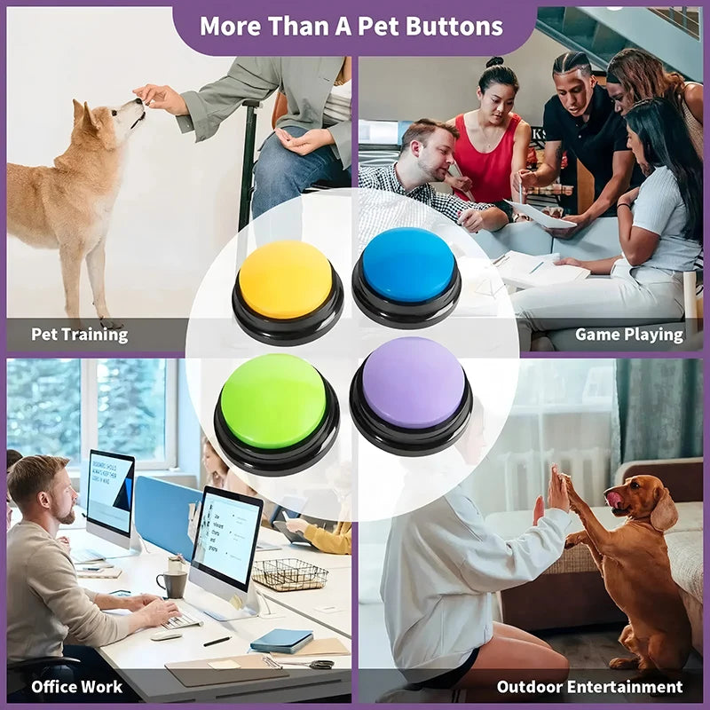 Dog Communication Buttons Voice Recording Button for Pet Training Buzzer 30 Second Record Playback Funny Gift for Talking