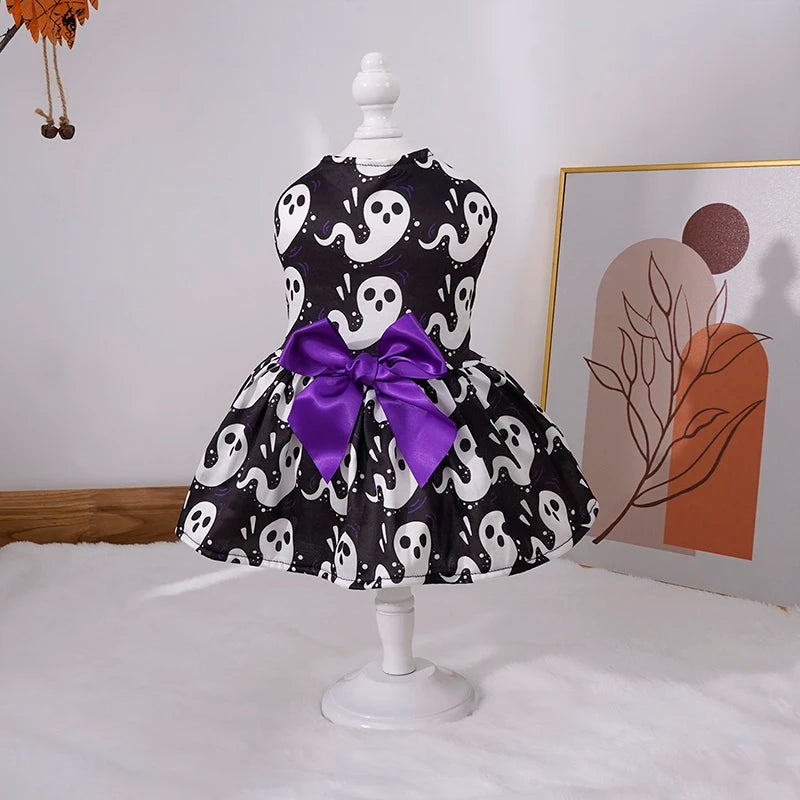 Pumpkin Pet Skirt for Small to Medium Dogs Teddy Bichon Poodle Dog Clothes Popular Style Pet Apparel for Halloween