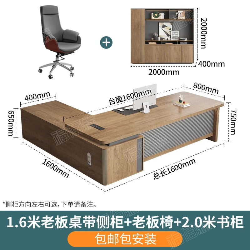 Boss Simple Furniture Computer Office Table Chair Combination Workshop Seating Desk Crafting Desk With Storage Design Furniture