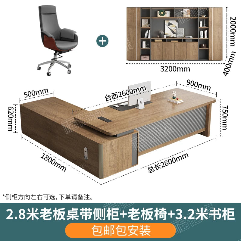 Boss Simple Furniture Computer Office Table Chair Combination Workshop Seating Desk Crafting Desk With Storage Design Furniture