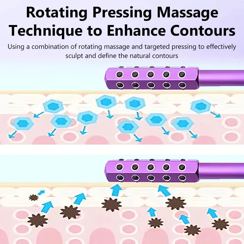 24 Germanium Face Massage Beauty Acupoint Roller Stick Wholesale Beauty Roller Tool Face Gua Sha Massager Women Skin Care Beauty