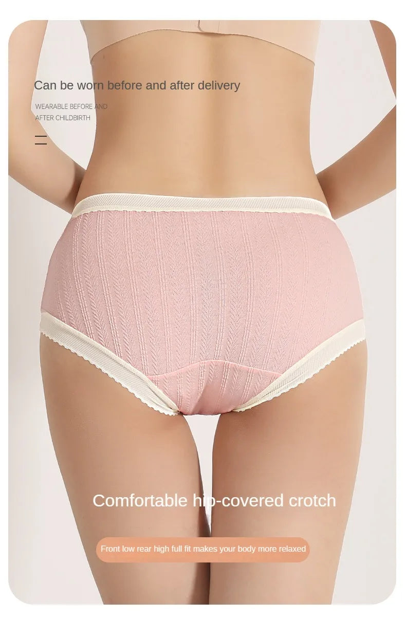 3PCS Soft Briefs V-shaped Abdominal Support Underpanties Pregnancy Childbirth Female Underwear Pregnant Woman Women's Panties