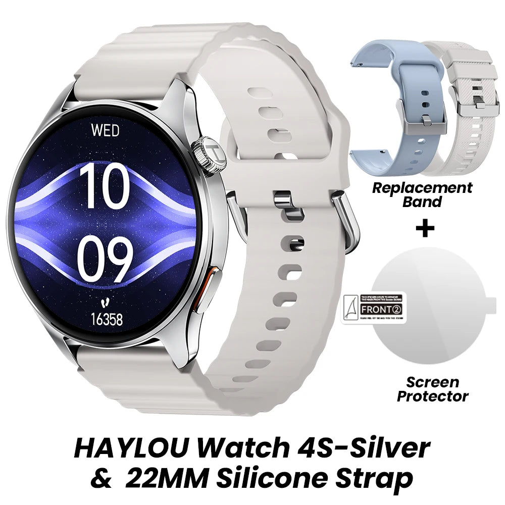 HAYLOU Watch 4S GPS Smartwatch 1.43” HD AMOLED Display 5 Satellite GPS Positioning 120+ Workout Modes Sport Fitness Smart Watch
