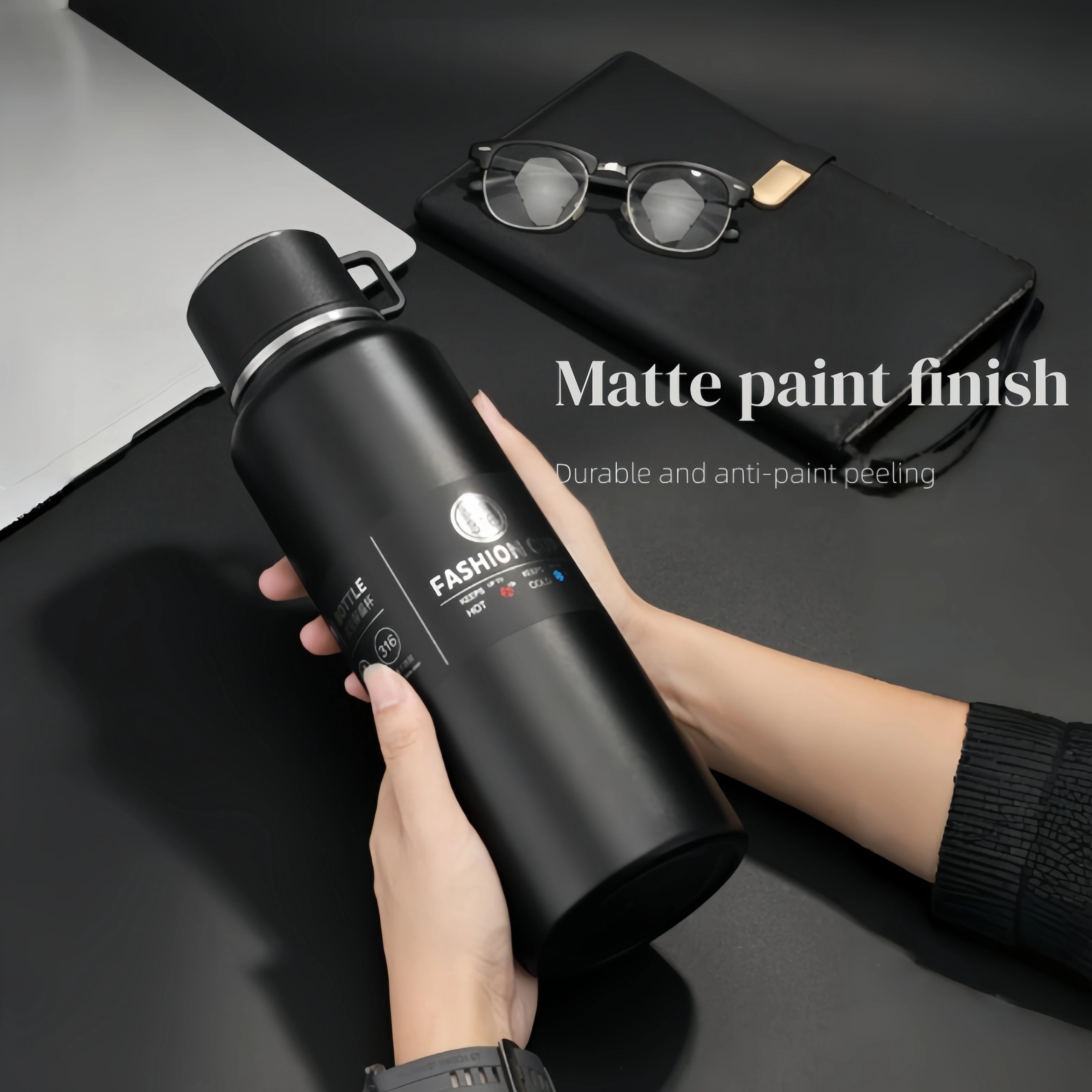 600-1500ml 316 Stainless Steel Vacuum Flasks Insulated Water Bottle Keep Cold and Hot Thermos Bottle for Coffee Tea Thermal Mug