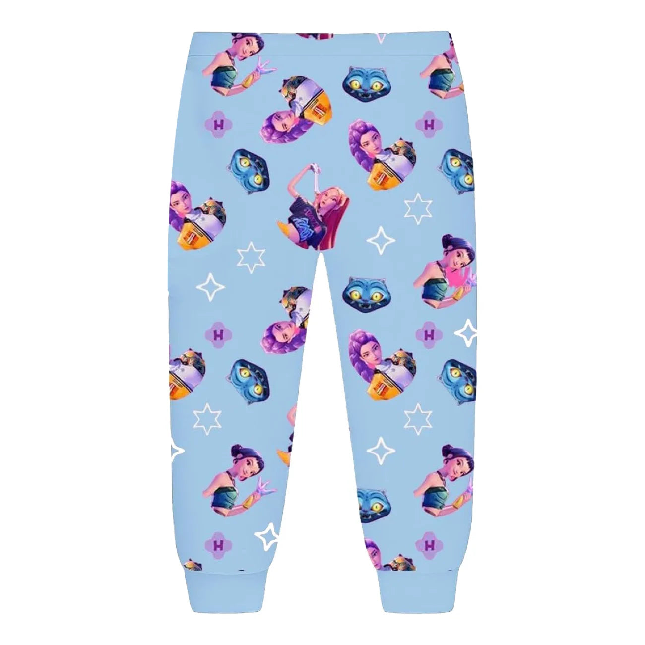 Anime Kpop Demon Hunters Zoey Costume Autumn Pajamas for Children's Clothing 3-14Years Kids Huntrix Rumi Girls Tshirt Pants Sets