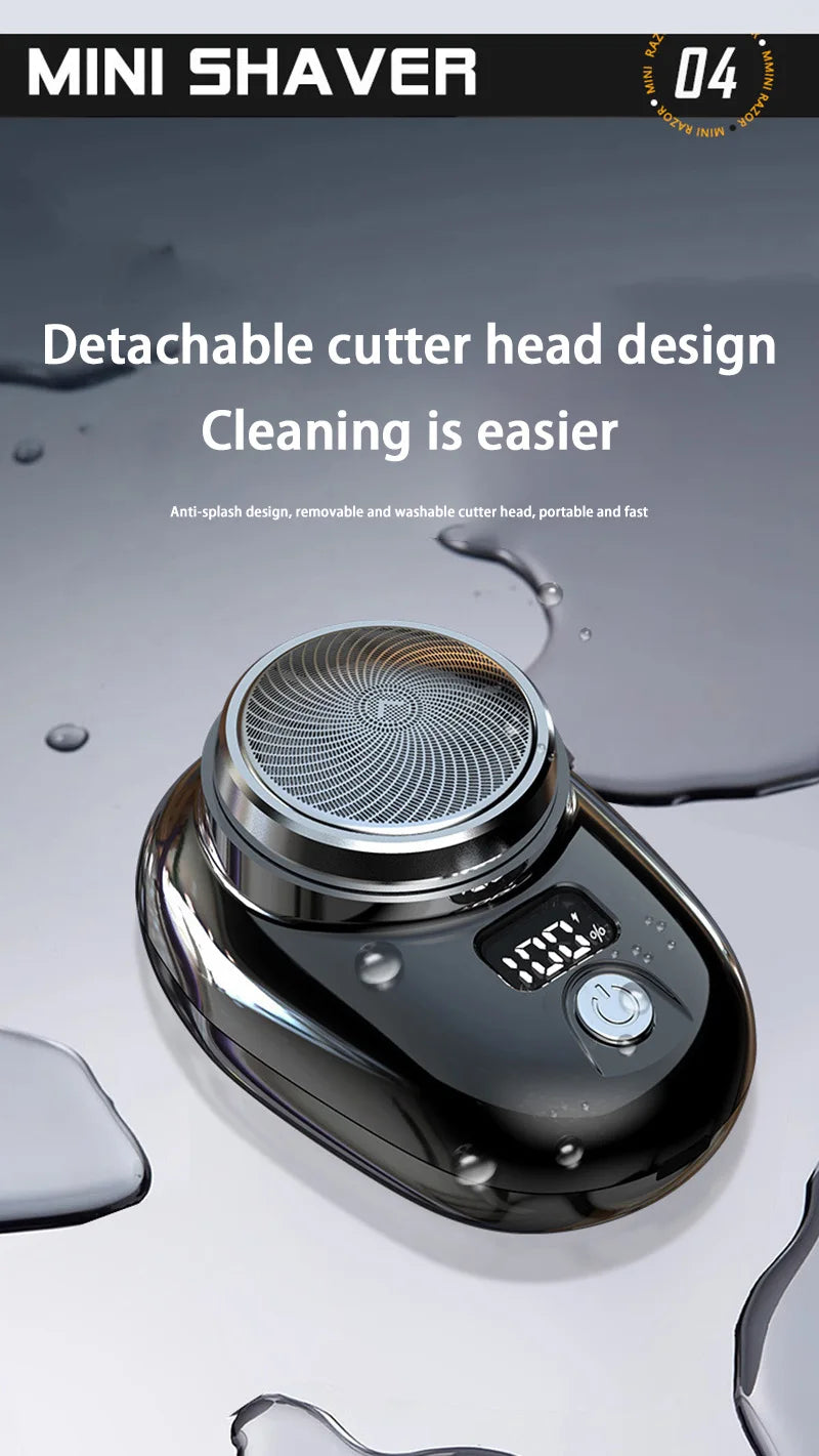 Electric Travel Shaver Portable Razor Man Wet And Dry Usb Rechargeable Shaver Typec Charging Shaving Machine Mini For Men