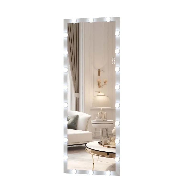 Smart LED full-body mirror with lamp bedroom wall-mounted fitting mirror household vertical floor-to-ceiling mirror