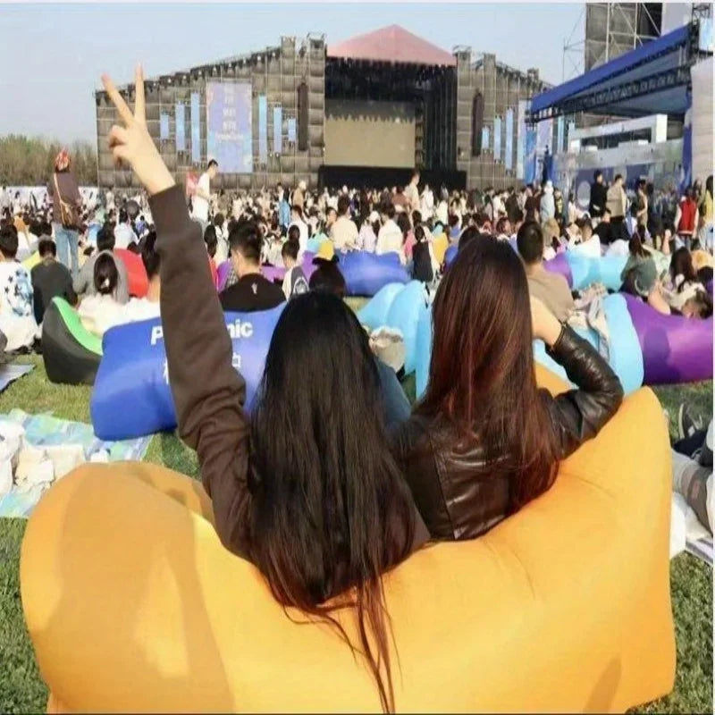 Portable Inflatable Sofa Chair - Quick Inflation and Deflation, Sofa with Storage Bag, Suitable for Travel, Camping - Picnicking