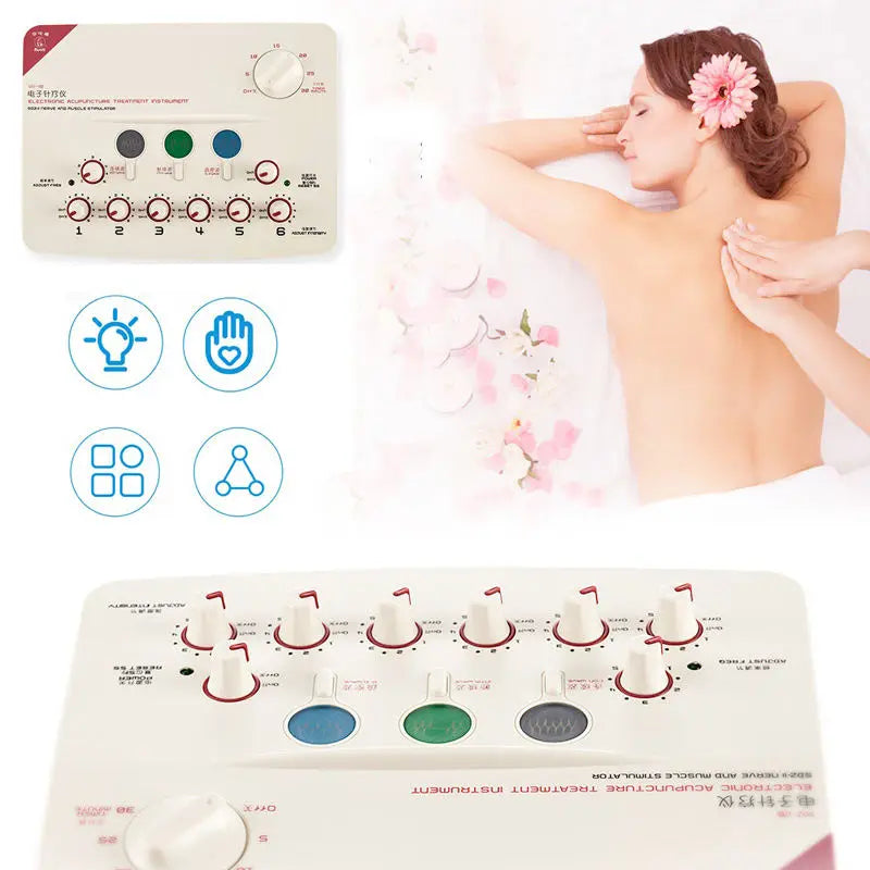 EMS Electroacupuncture Stimulation Massage Instrument 6 Waveform Output Low-Frequency Muscle Stimulation For Relaxation Therapy