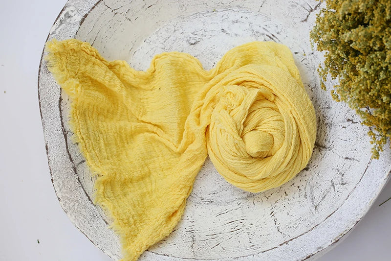 Seersucker Wrap Newborn Photography Props Soft Cotton Gauze Baby Swaddle Blanket Infant Studio Photo Basket Backdrop Accessories