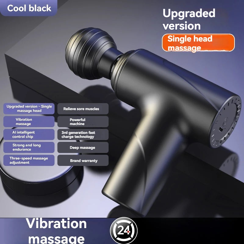 2025 New Mini Double Headed Fascia Gun Portable Fitness Muscle Electric Massage Gun Relaxing Cervical Fascia Gun