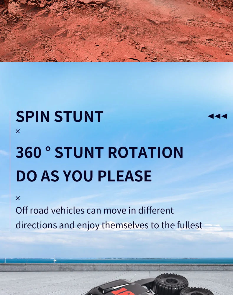 JJRC Q156 4WD 2.4G Amphibious Off-road Climbing RC Flip Stunt Car Racing All-terrain Waterproof Children's RC Toys Gifts