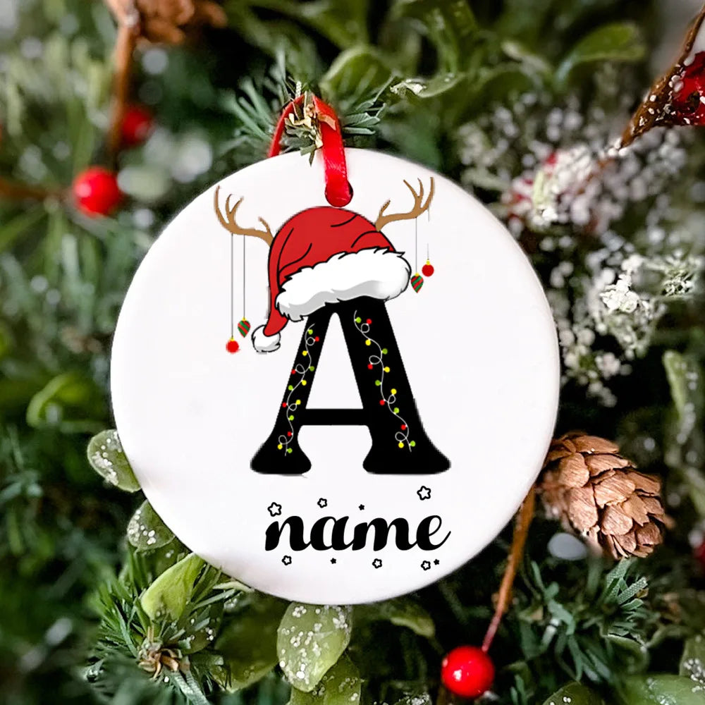 Personalized Christmas Ornament Custom Name Xmas Ornaments Baby Gift Photo Ornament Photography Accessories Holiday Decoration