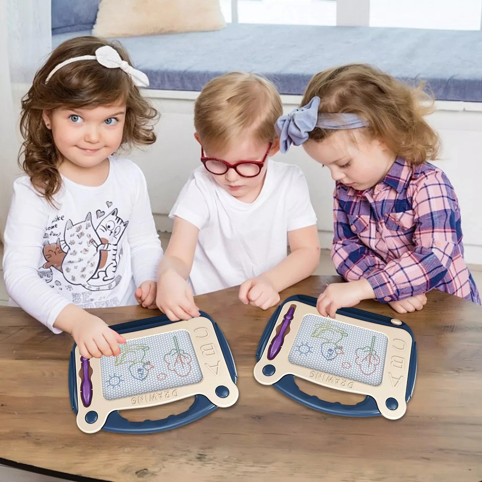 Kids Small Size Magnetic Drawing Board,Learning Educational Toy Etch Sketch Gift for 36+ Month Kids Girls Boys