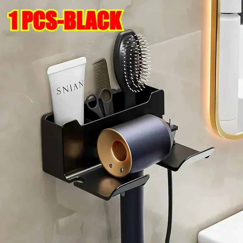 Hair Dryer Holder Wall Dryer Cradle Straightener Stand Hairdryer Organizer Box Toilet Blower Holder Shelf Bathroom Accessories