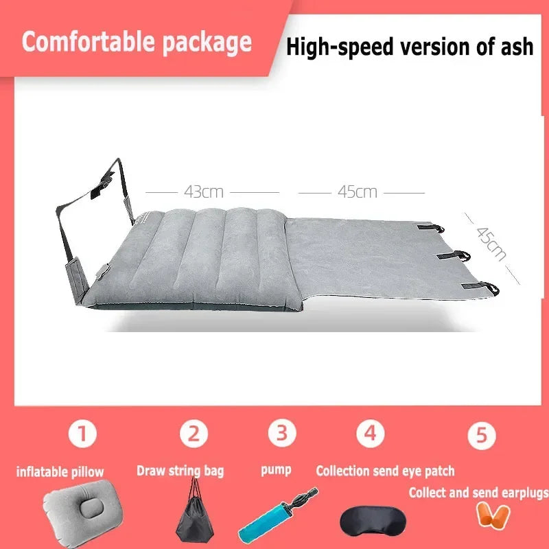 Adjustable Footrest Hammock with Inflatable Pillow Seat Cover Planes Trains Buses Swing Chair Outdoor Chair Travel Hammock Chair