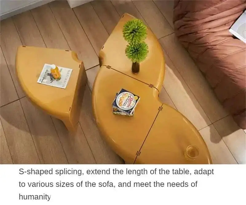 Nordic Round Color Side Table Creative ABS Plastic Coffee Tables Designer Living Room Furniture Modern Home Storage Corner Table