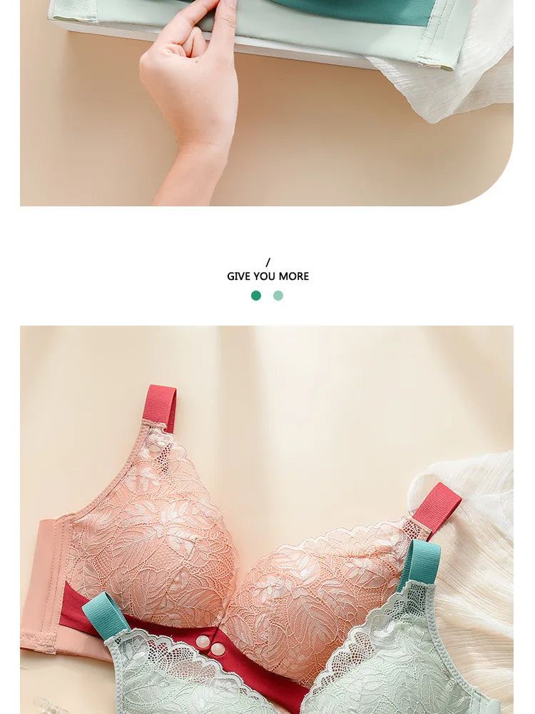 Thin Lace Maternity Breastfeeding Underwear For Women Comfortable Breathable Gathered Anti Sagging Bra For Pregnant Women