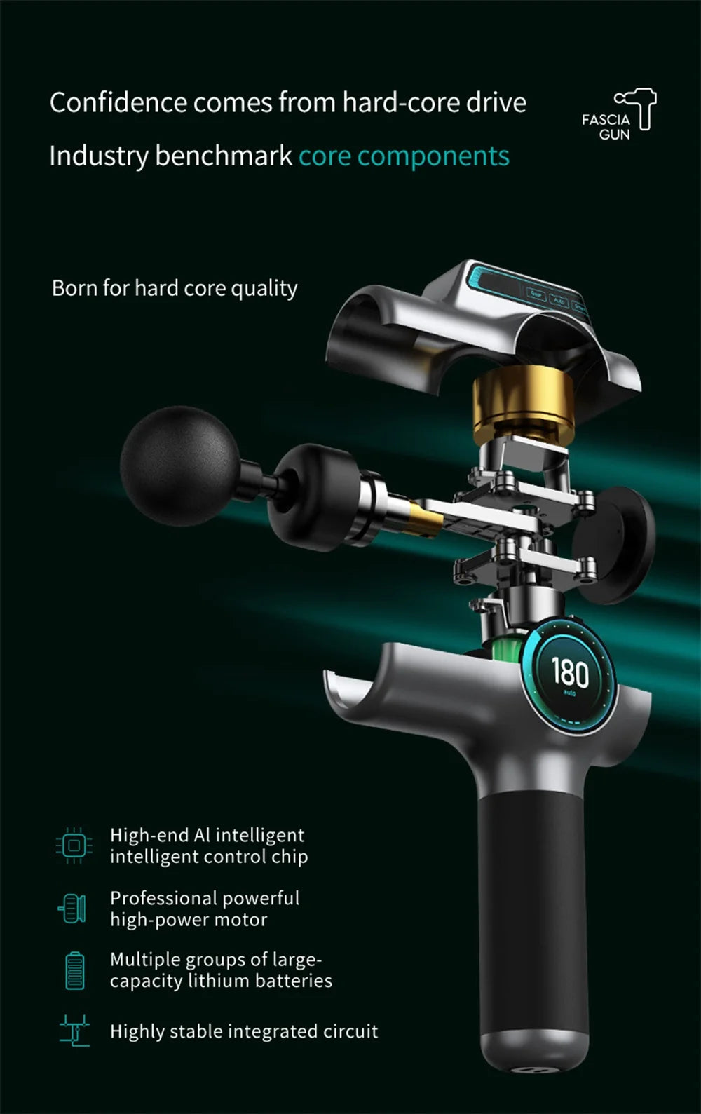 99 Level Massage Gun Fascia Deep Muscle Relax Body Neck Massager Electric Fitness Equipment Noise Reduction Male Female