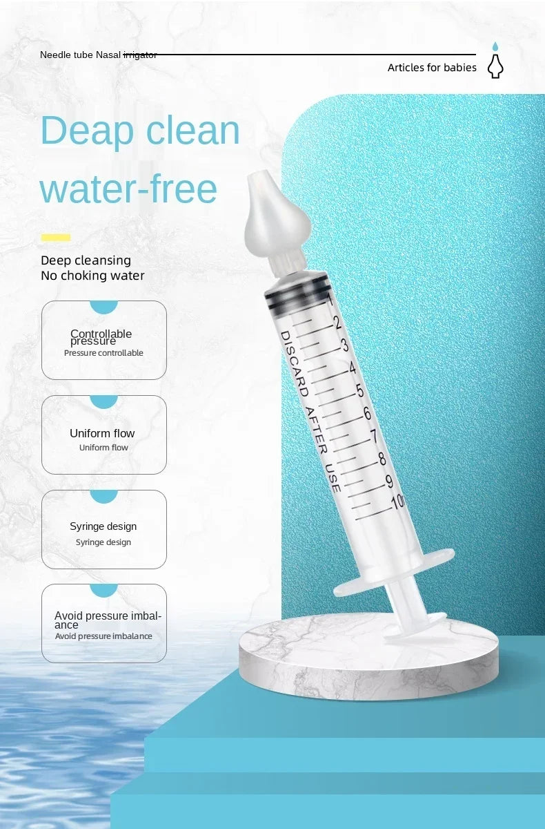 1/2Pcs Needle Tube Baby Nasal Aspirator Syringe Baby Nose Cleaner Rhinitis Nasal Washer Irrigator Baby Nose Washing for Children