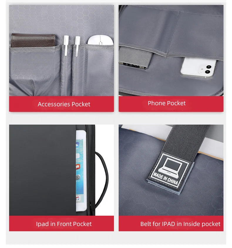 Rilibegan Men Travel Backpack Expand Oxford Big Capacity USB Charge Business Male Backpacks Computer Men Backpacks