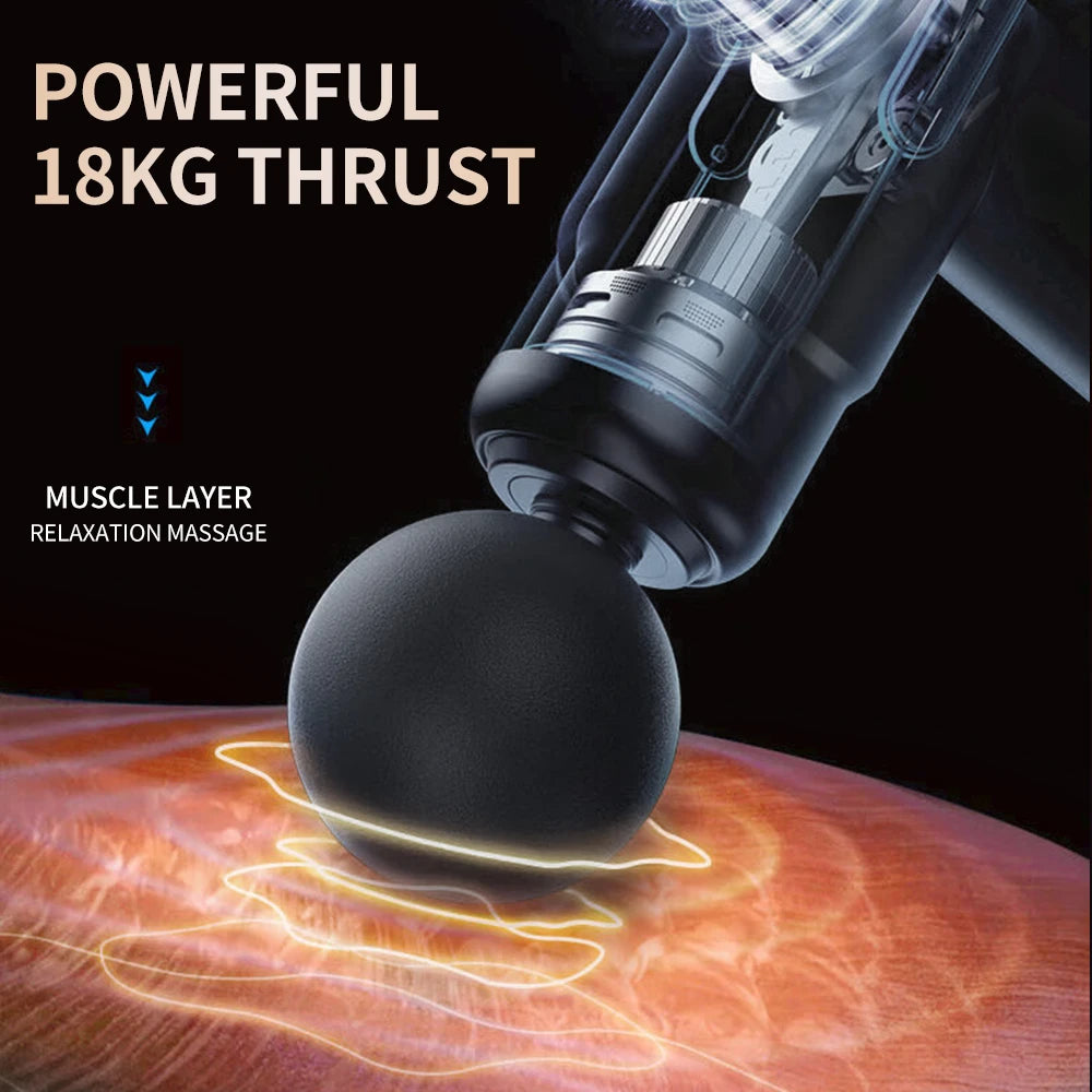 Massage Gun Muscle Relax Deep Tissue Massager Neck Massager Dynamic Vibrator Back Portable Handheld Display Fascia Gun Massage