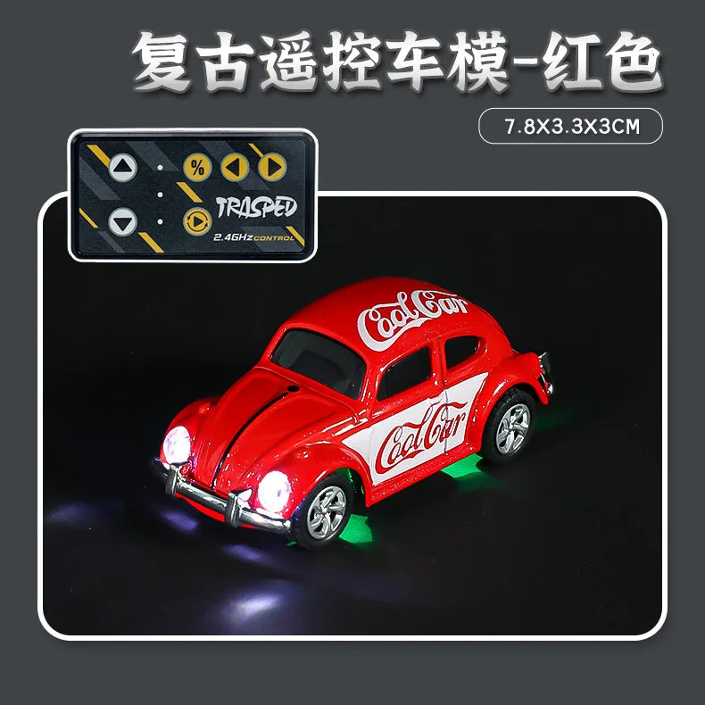 2025 New Wireless Mini Beetle Alloy Remote Control Car Small Mobile Phone Remote Control Model Car Toy Children'S Holiday Gift