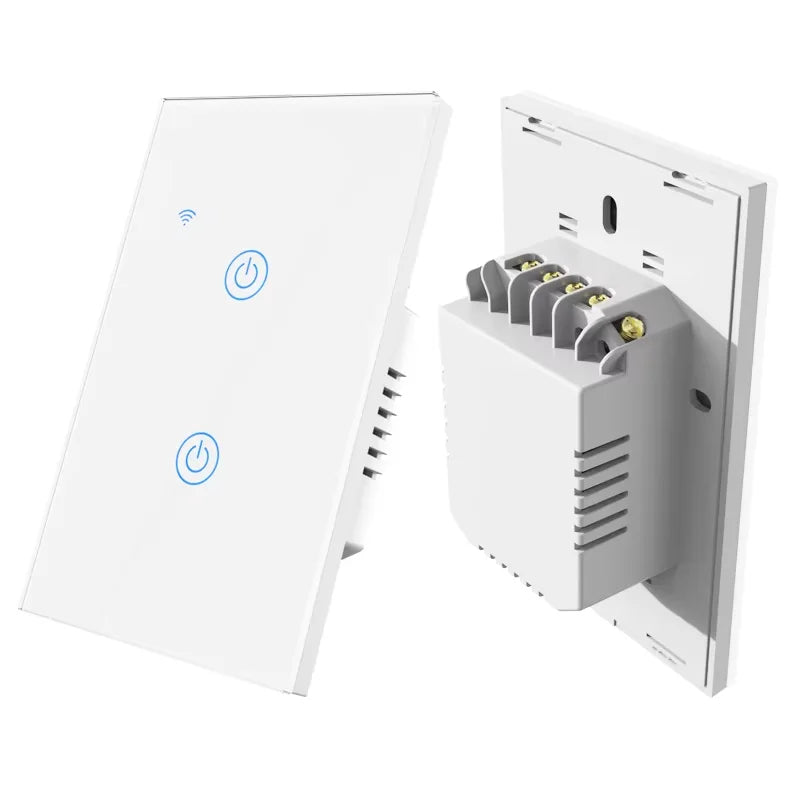 WiFi&Buletooth US Standard Touch Panel Switch Smart Switch Panel 1/2/3/4 Way Works With Tuya Compatible with Google Home