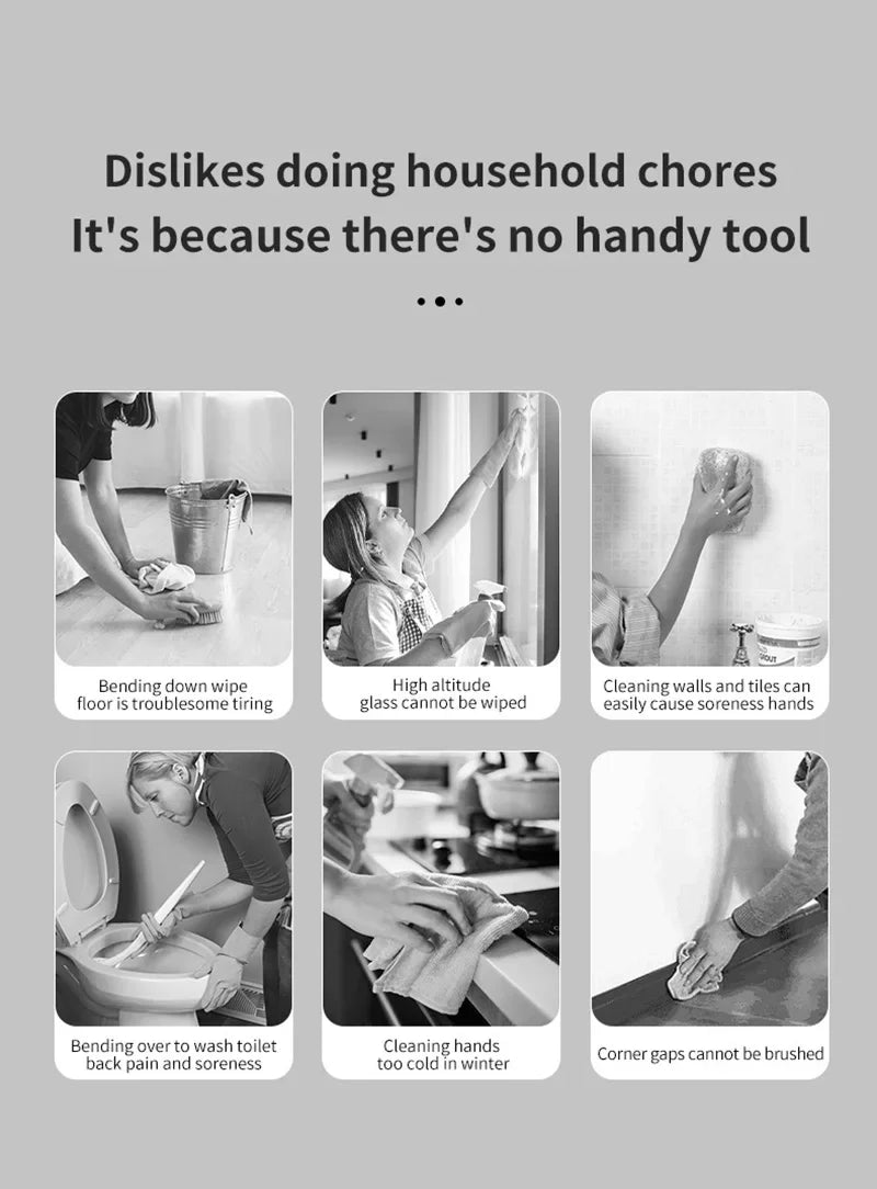 Xiaomi 2000mAh 6-in-1 Electric Cleaning Brush Wireless Electric Rotary Clean Brush Shower Clean 8 Head For Bathroom Kitchen Home