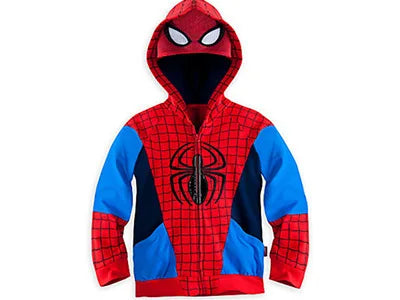 Spring Autumn Boys Coats Marvel Avengers Iron Man Spiderman Hooded Boy Jacket Children Warm Outerwear Kids Clothes