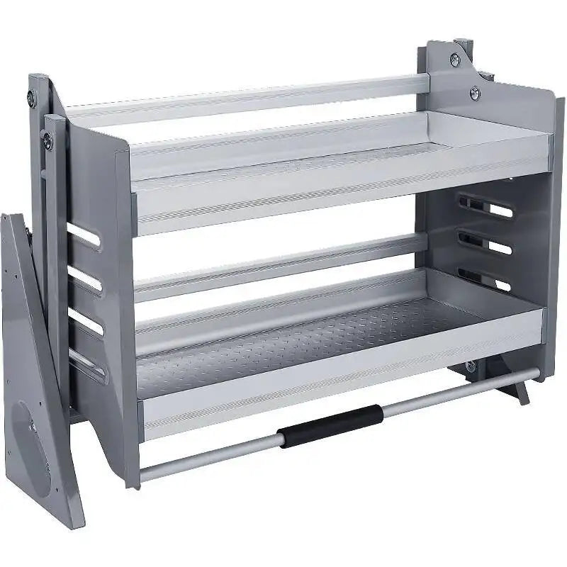 Stainless Steel Aluminum Alloy Hanging Lifting Basket Kitchen Pull-Down Cabinet Storage Rack