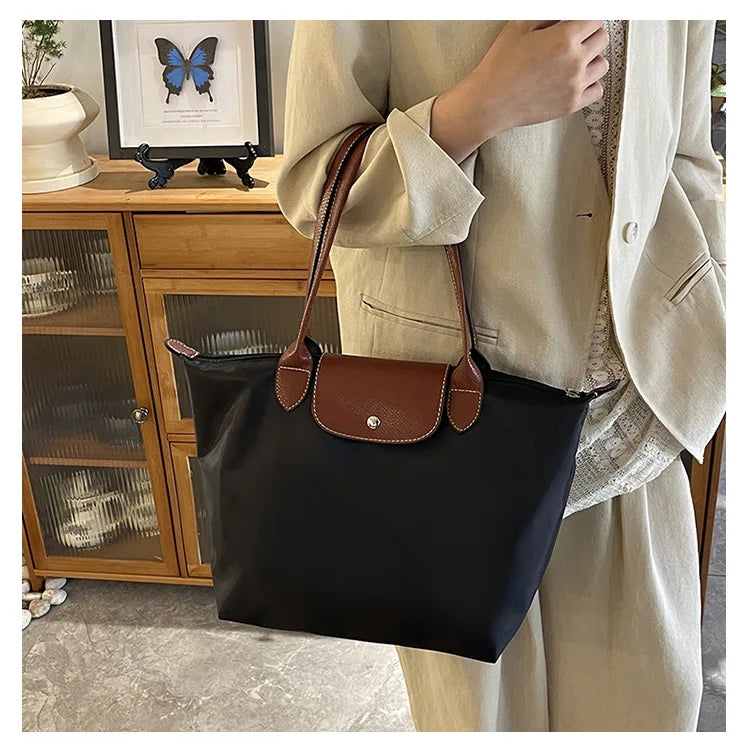 Women's shoulder bag new large-capacity tote bag armpit bag female Longxiang bag fashionable handbag