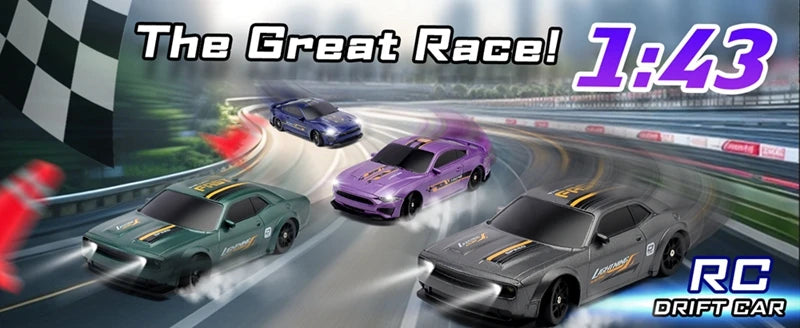 1/64 2.4G High speed Drift Rc Car 4WD Remote Control Car Four Wheel Drive Radio Controlled Mini RTR Racing Model Boy Toy Gift