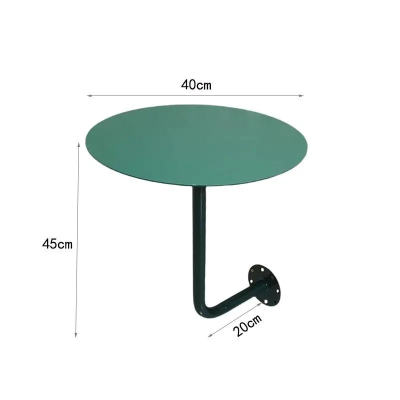 Wall-Mounted Small Round Table for Cafe Milk Tea Shop Corner Booth Space-Saving Bistro Counter Dessert Bar Wall Installation