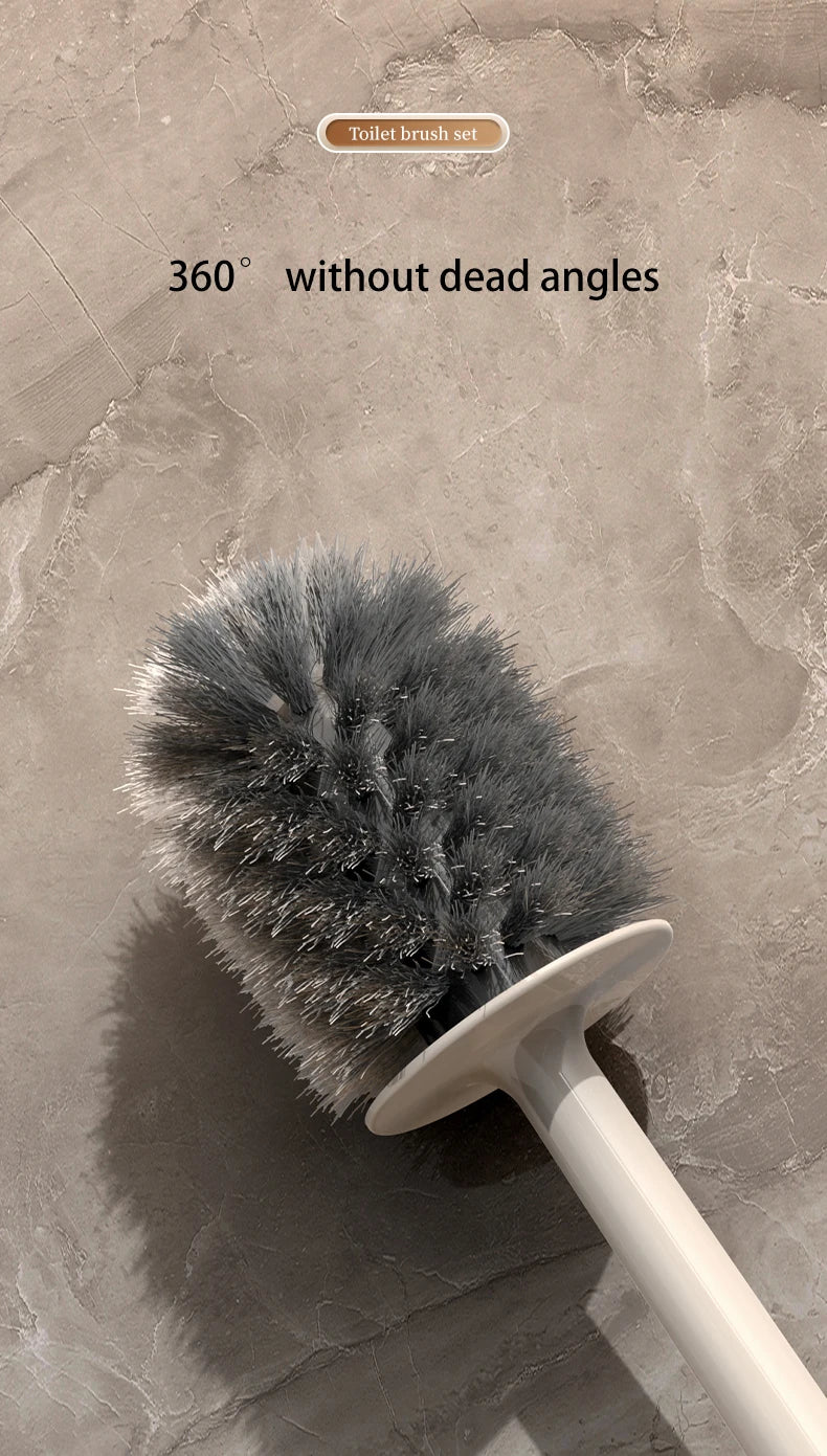 Household Toilet Brush Wall Mounted Toilet Cleaning Brush, No Angle for Comprehensive Cleaning, Suitable for Toilets, 4-in-1 Set