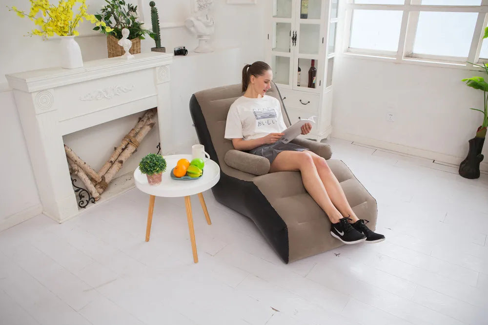 K-STAR New Inflatable Lazy Sofa Fashionable And Comfortable Lunch Rest Lazy Chair Indoor Foldable Bed Leisure Air Bench Hot 2023