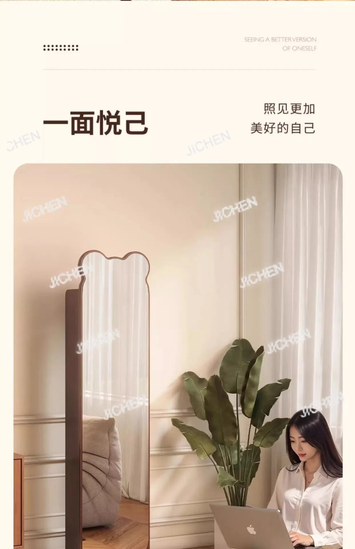 Bookshelf full-body mirror rotating mobile dressing floor mirror bookshelf integrated storage fitting mirror