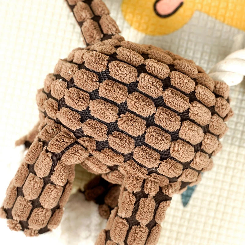 Dog Sounding Toy Molar Training Decompress Interactive Bite Resistant Donkey Shape Plush Toys Pet Dog Supplies