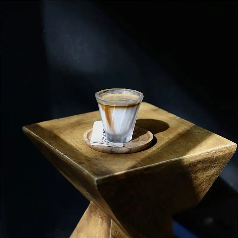 X&D Nordic Minimalist Magnesium Oxide Tea Table Art Homestay Living Room Sofa Imitation Wood Grain Edge Table Bedroom Table 2025