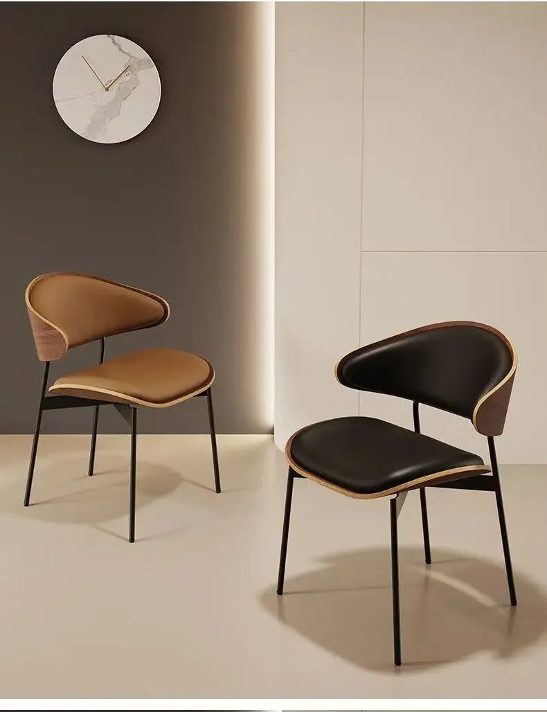 Living Room Dining Chairs Leather Chair Soft Modern Cafe Home Nordic Chaises salle manger luxury Minimalist Home Furniture