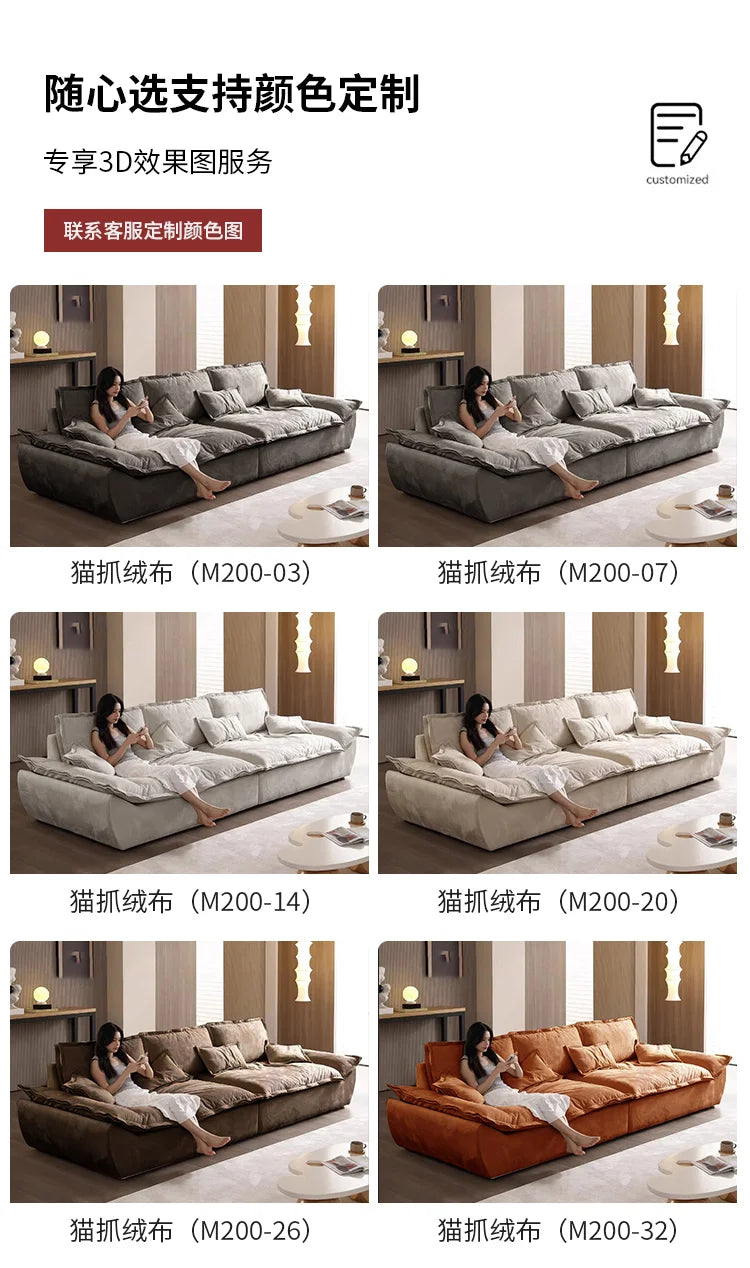 Minimalist Living Room Sofas Oversized Cushion Individual Nordic Living Room Sofas 2 Seater Modern Divano Soggiorno Furniture