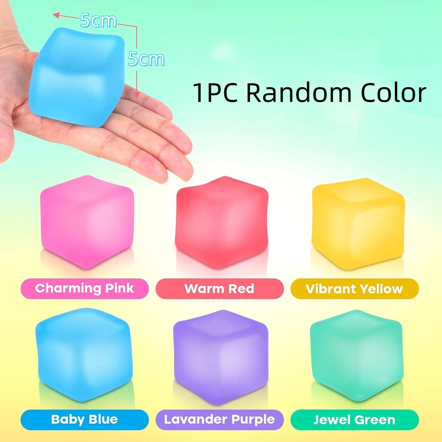 Stress Cube Squishy Fidget Toys for Relaxation High Density Gel Filled Fidgets for Classroom Sensory Calming Toys for Kids Adult