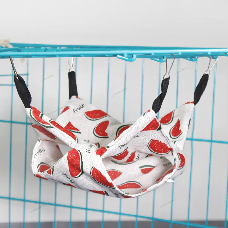 Warm Plush Hamster Hammock Small Animal Double-layer Thicken Sleeping Bag Nest Pets Rat Squirrel Hanging Cage House