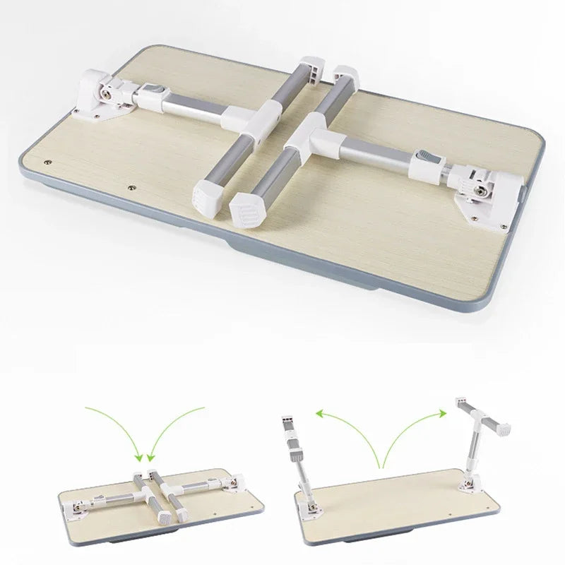 Multi-functional Folding Laptop Stand Holder Study Table Desk Foldable Computer Desk for Bed Sofa Tea Serving Table Stand