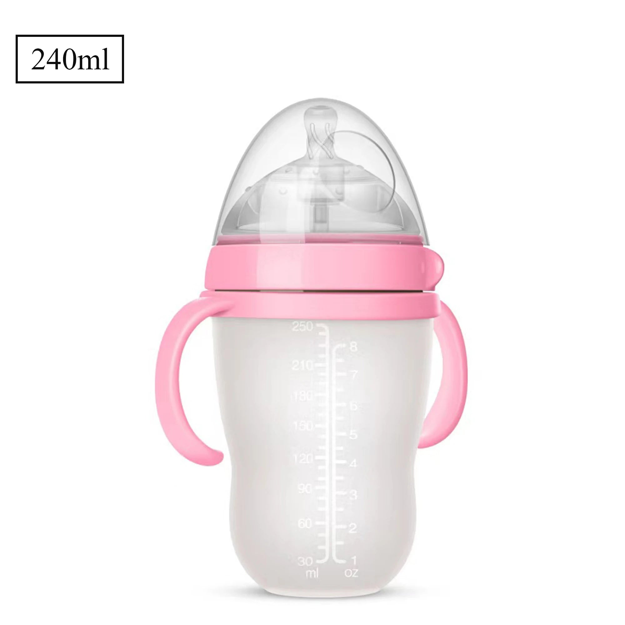 Baby Bottle with Silicone Handle Baby Bottle Photography Accessories 0-36 months 150ml 240ml Baby Boys and Girls