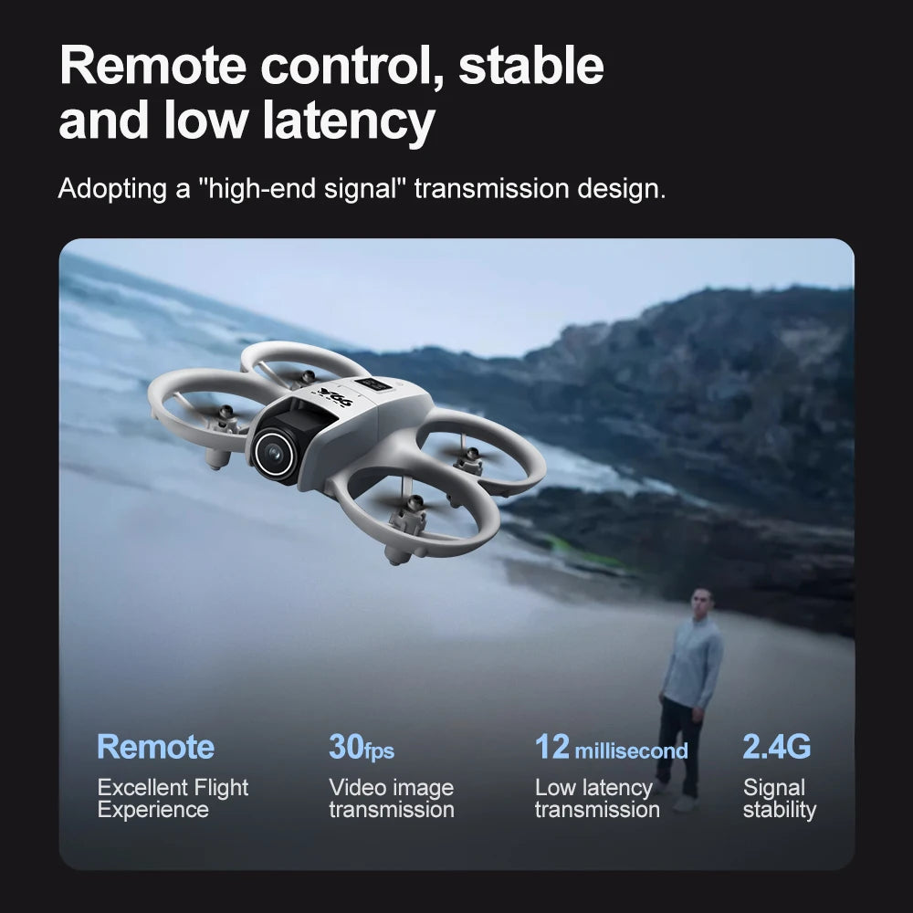 New V66 Mini Drone HD Camera 4K 1080P 180 ° Lens Wifi FPV Dron Professional Obstacle Avoidance Helicopter RC Quadcopter Toys