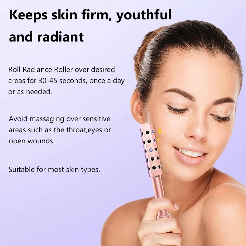 24 Germanium Face Massage Beauty Acupoint Roller Stick Wholesale Beauty Roller Tool Face Gua Sha Massager Women Skin Care Beauty
