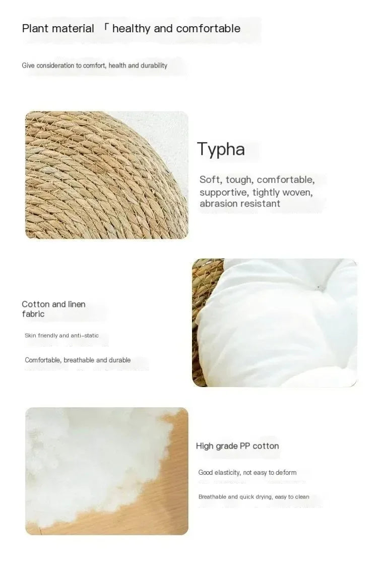 Purely natural woven cat bed, universal washable pad, pet supplies accessory, Suitable for winter,suitable for all seasons.
