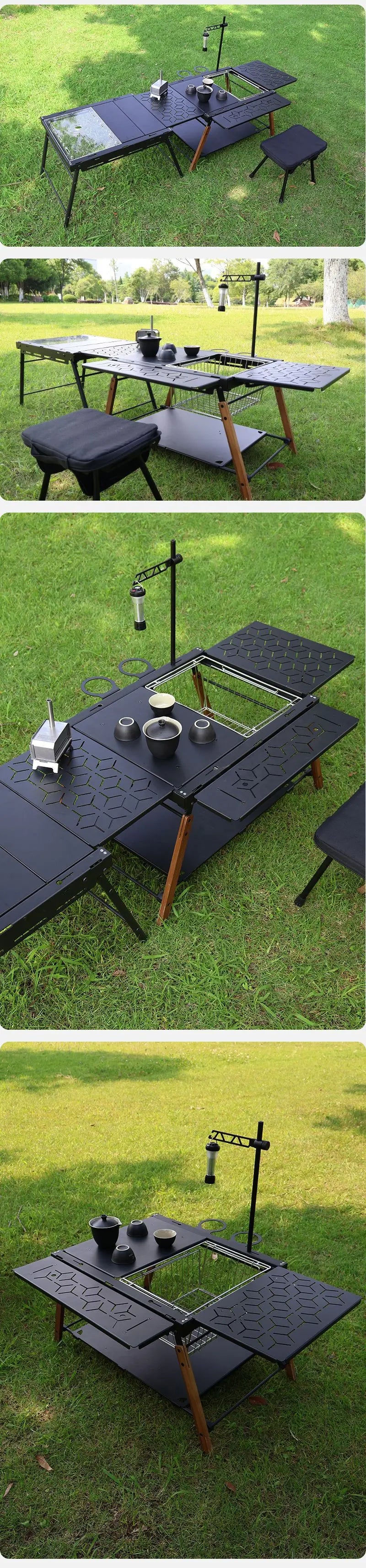 Camping Table Igt 2 Unit Table Outdoor Folding IGT Table  Tactical Picnic BBQ Cookware Portable Lightweight Camp Desk for Hiking